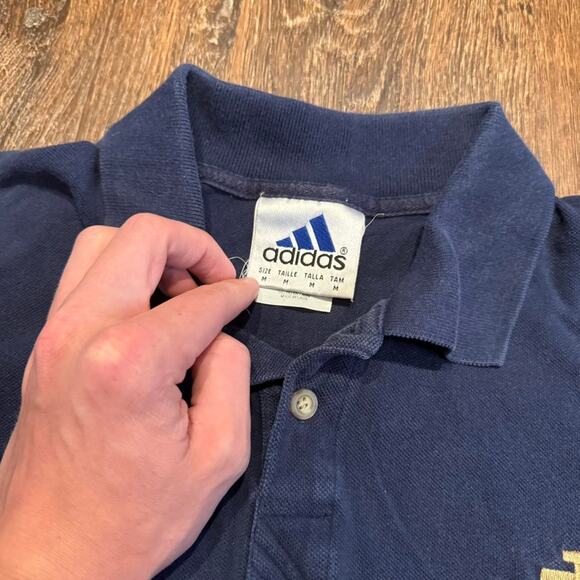 2000s Notre Dame Fighting Irish Volleyball College Adidas Polo Button Shirt Sz.M - Picture 2 of 7